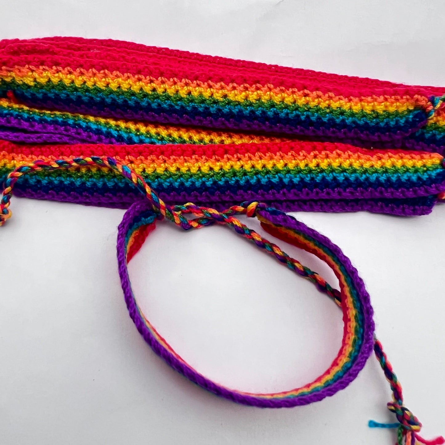 Pack of 10 Gay pride Cotton Bracelets Rainbow Handmade Friendships Wristbands Jewellery for unisex
