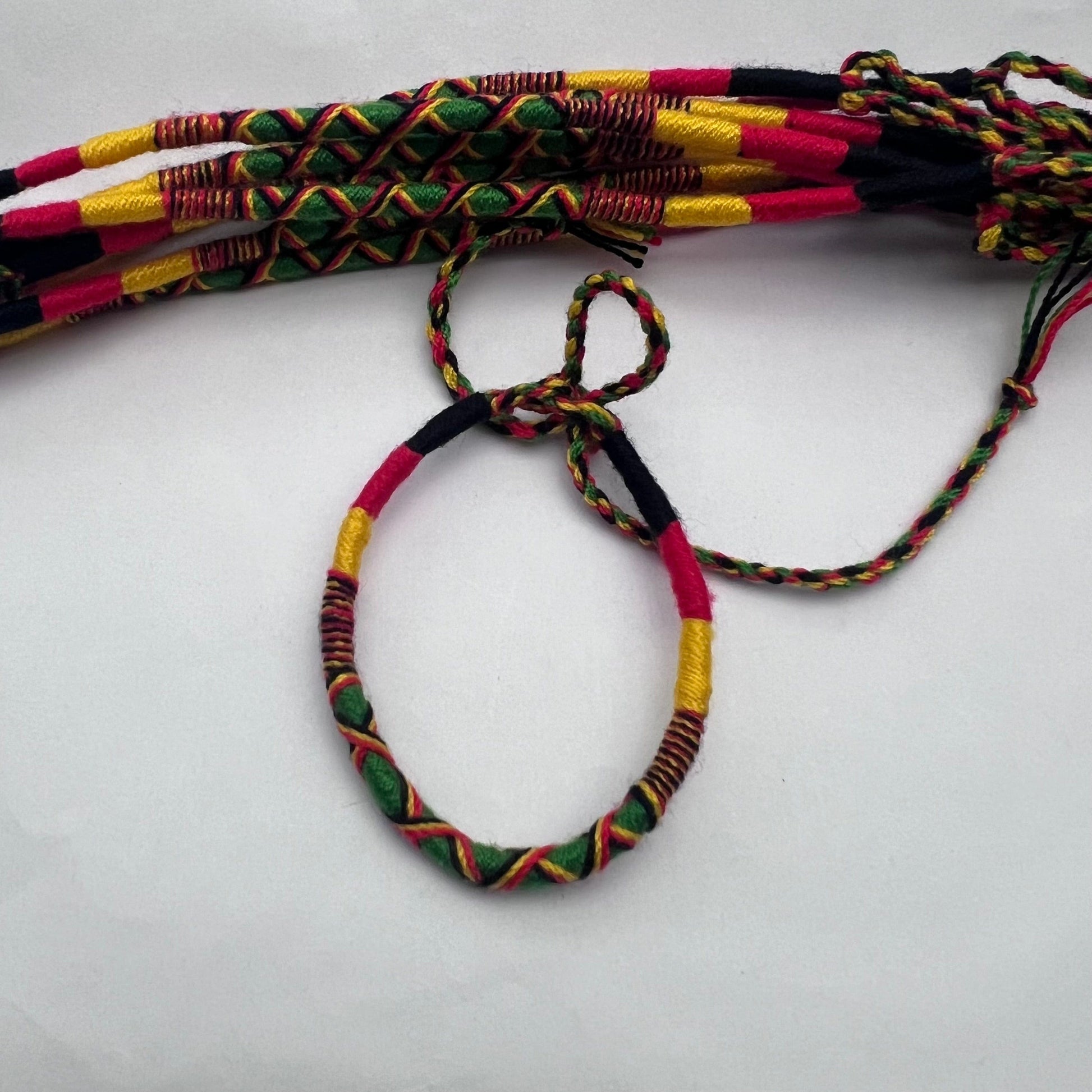 Pack of 10 Handmade Rasta cotton Bracelets Friendships Wristbands