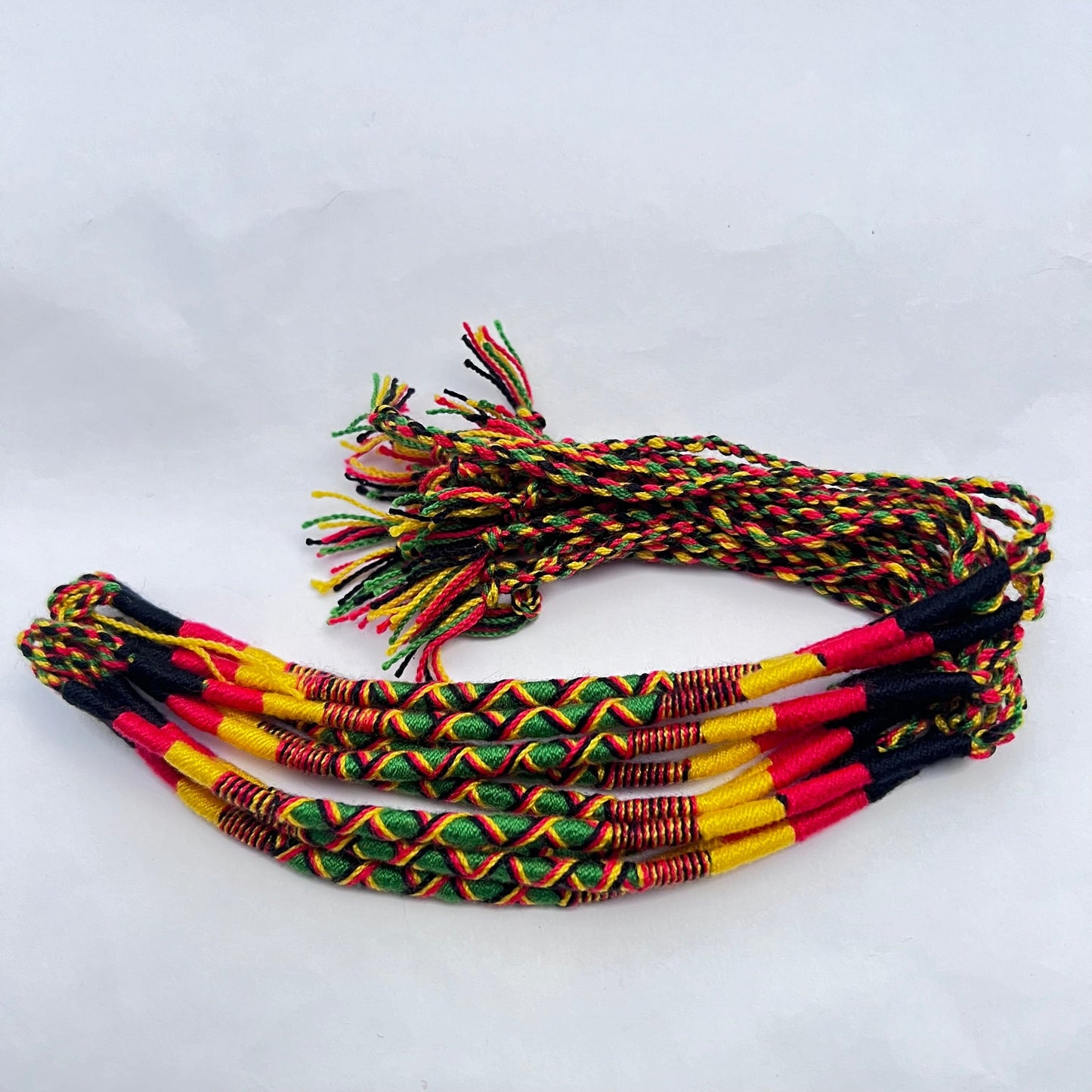 Pack of 10 Handmade Rasta cotton Bracelets Friendships Wristbands