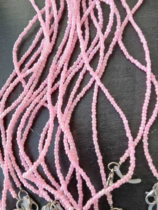 Pink beads chain for glasses sunglasses strap accessory