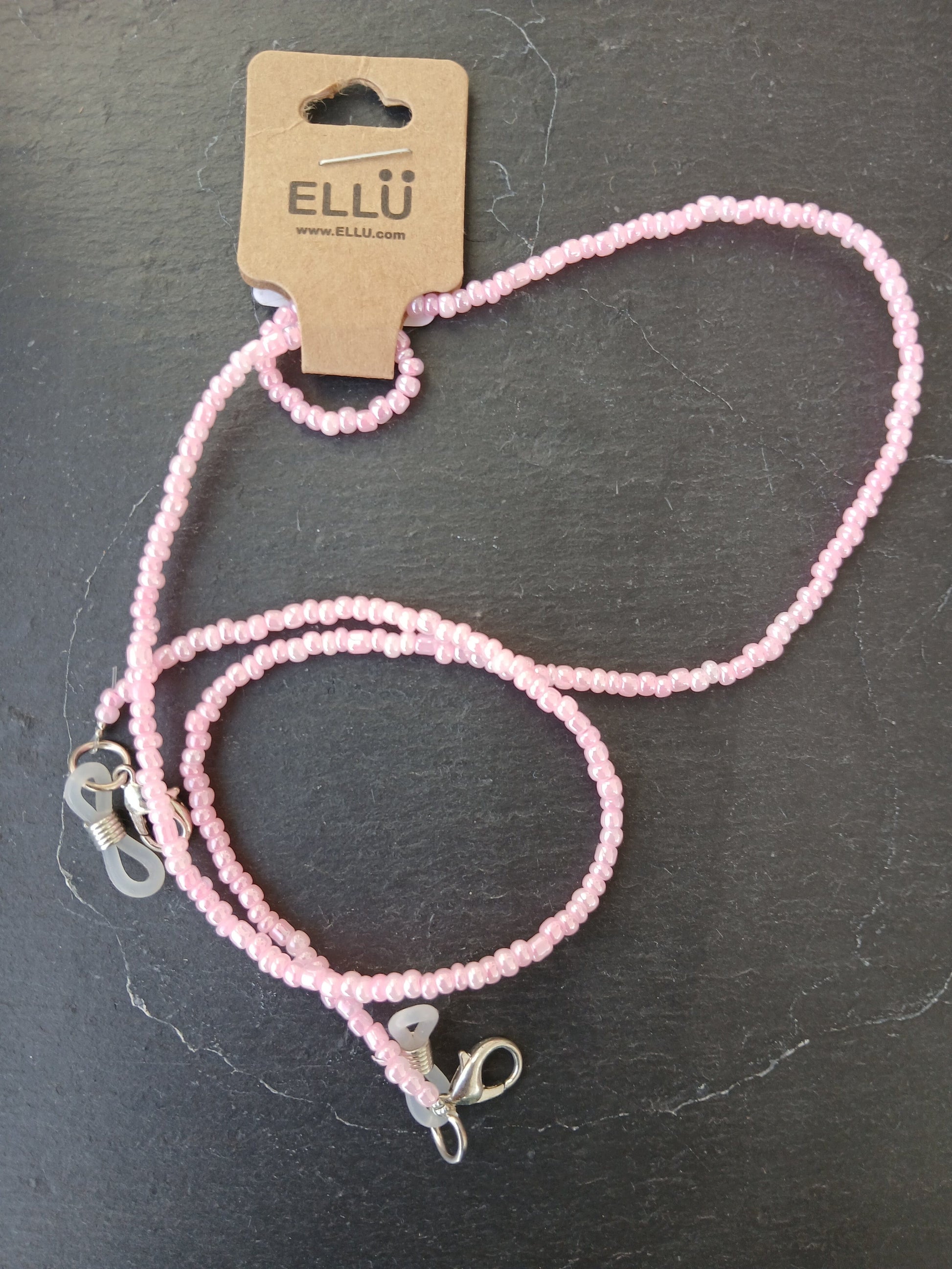 Pink beads chain for glasses sunglasses strap accessory