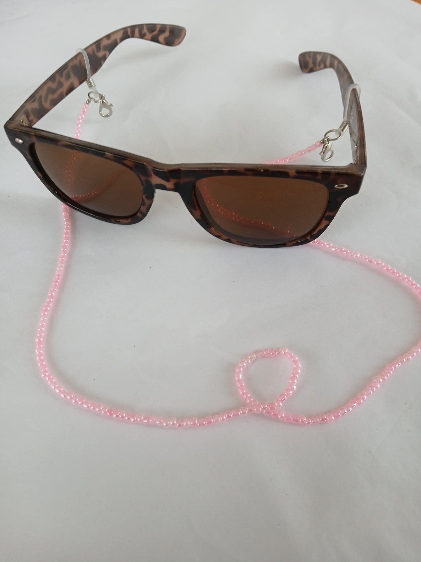 Pink beads chain for glasses sunglasses strap accessory