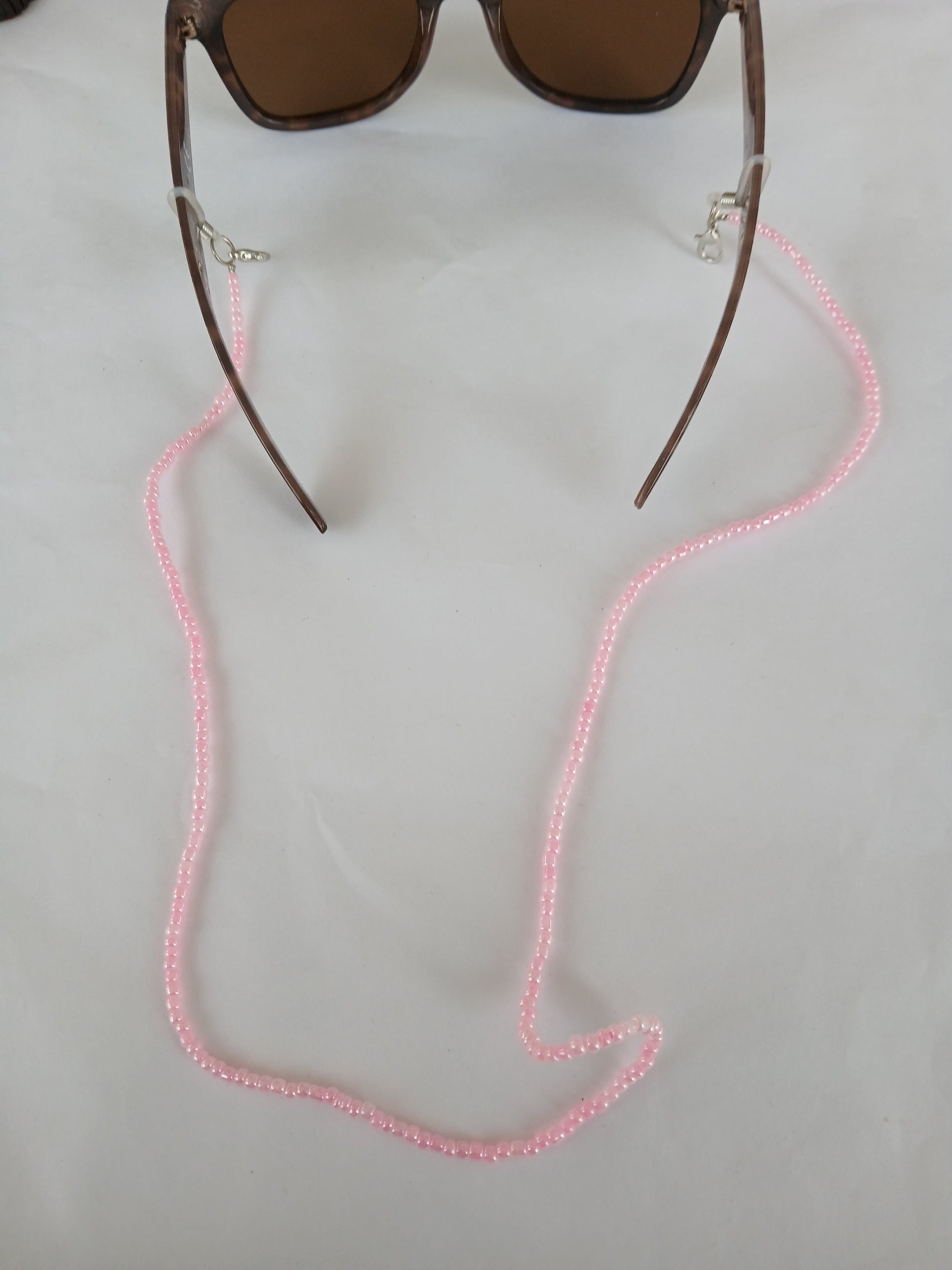 Pink beads chain for glasses sunglasses strap accessory