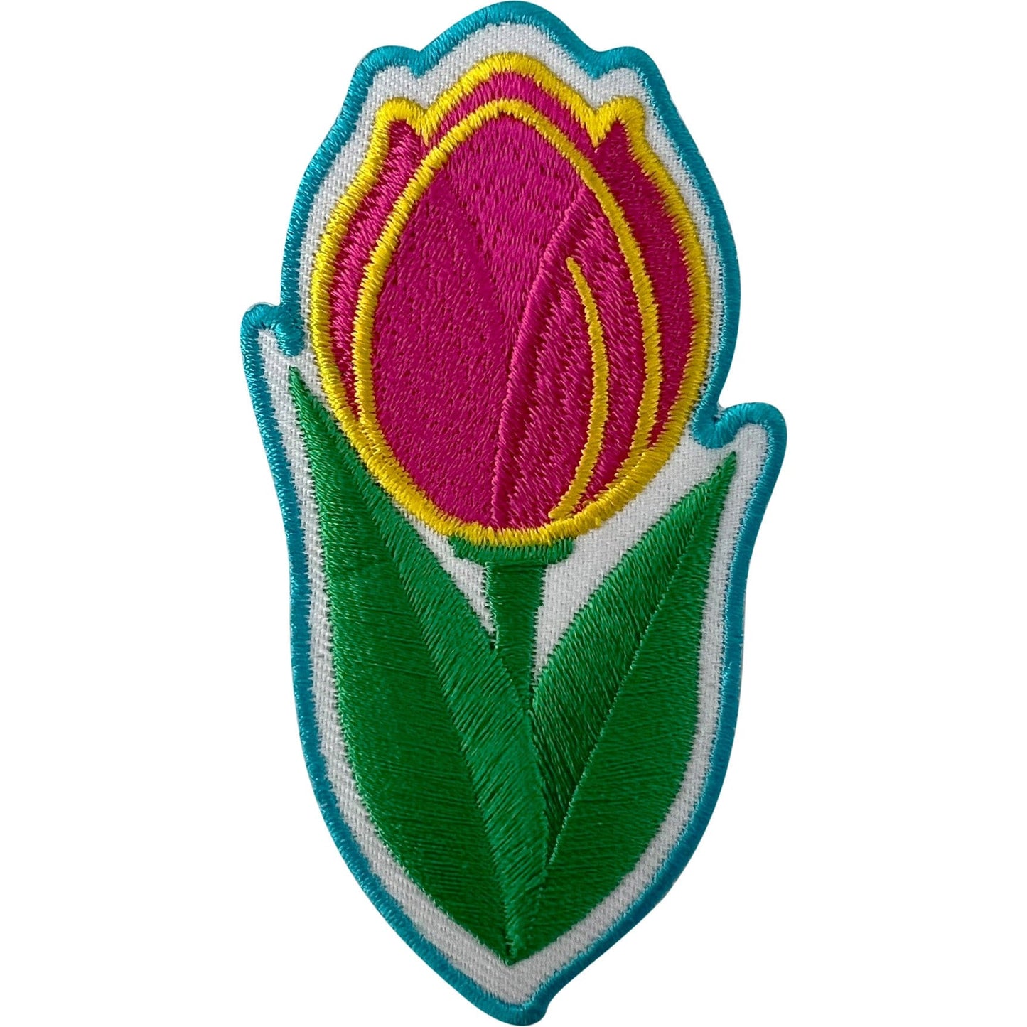 Pink Flower Patch Iron Sew On Dress Skirt T Shirt Jeans Floral Embroidered Badge