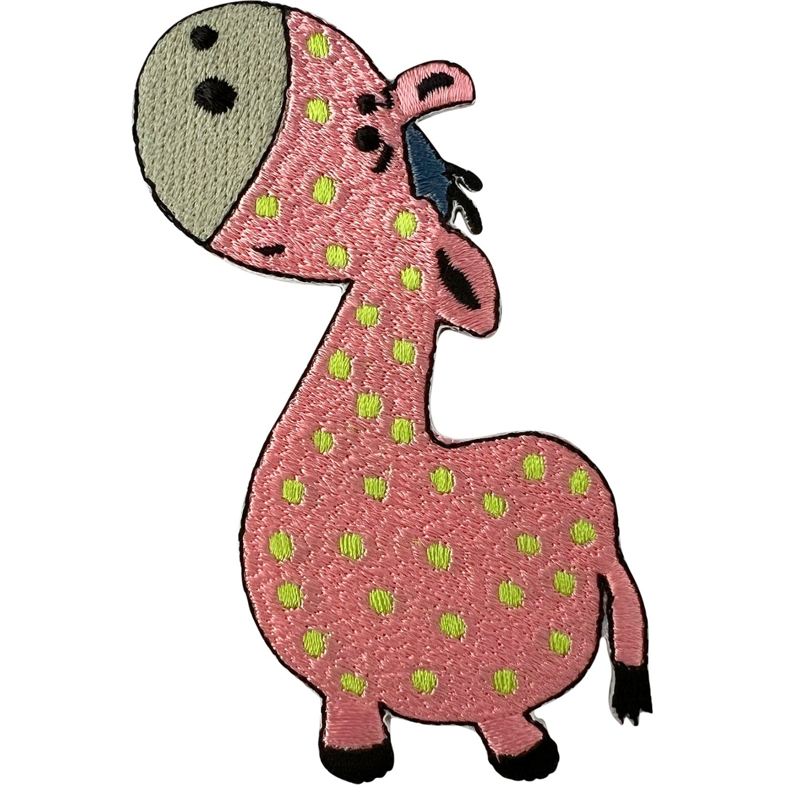 Pink Giraffe Patch Iron Sew On Clothes Embroidered Badge Animal Crafts Applique