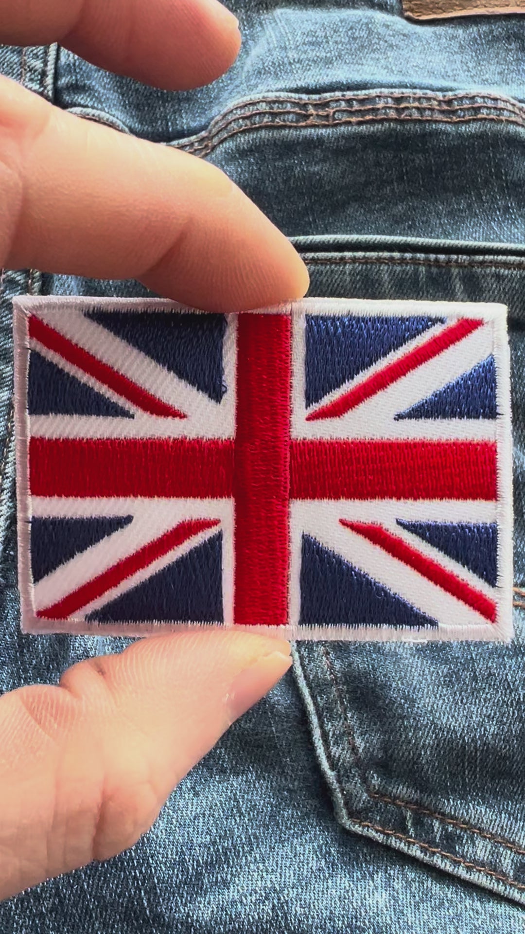 UK Flag Embroidered Iron Sew On Union Jack Patch United Kingdom England GB Badge