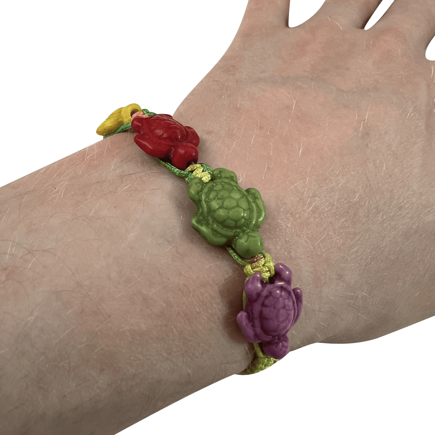 Rainbow Cotton Turtle Bracelet Wristband Bangle Mens Womens Girls Boys Jewellery