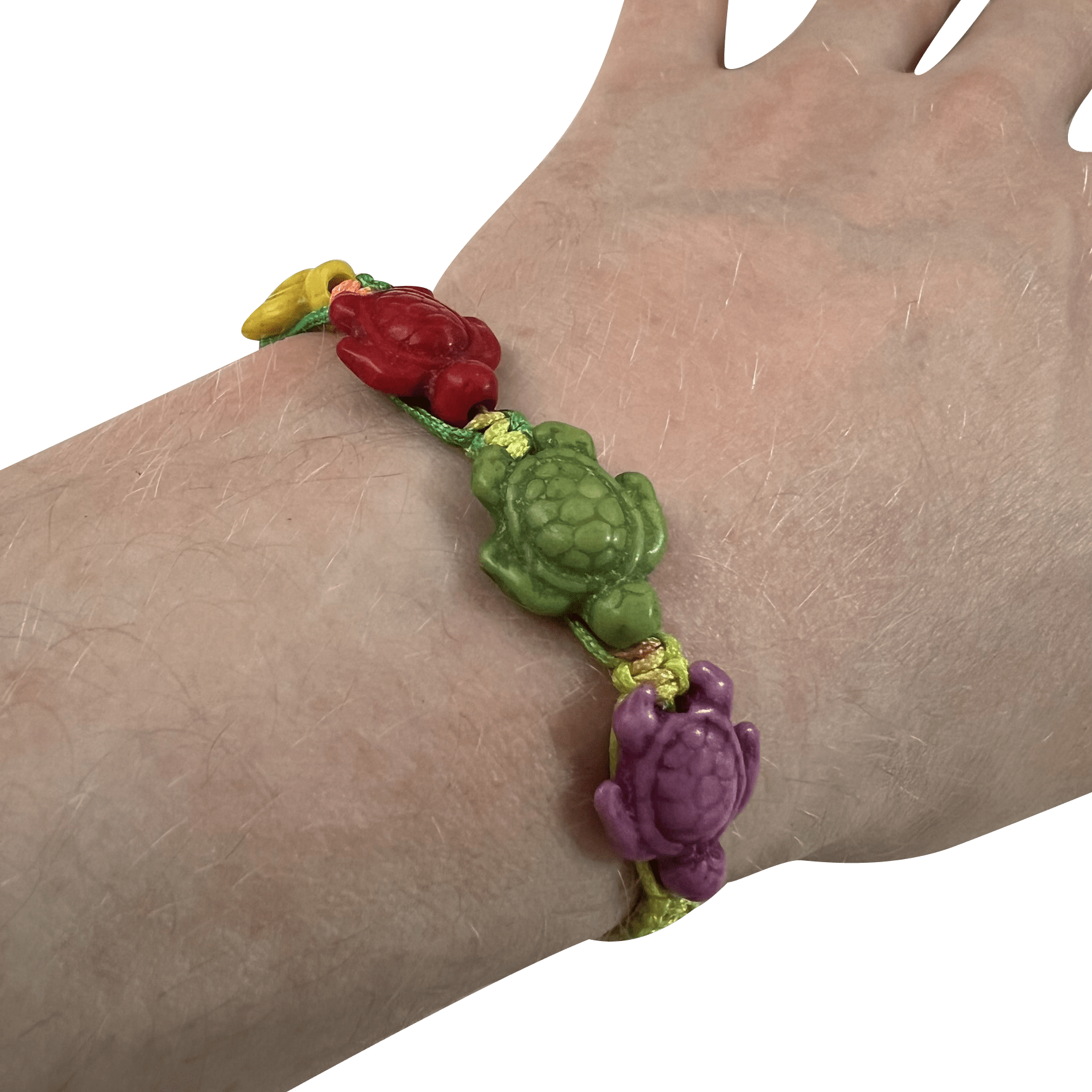Rainbow Cotton Turtle Bracelet Wristband Bangle Mens Womens Girls Boys Jewellery