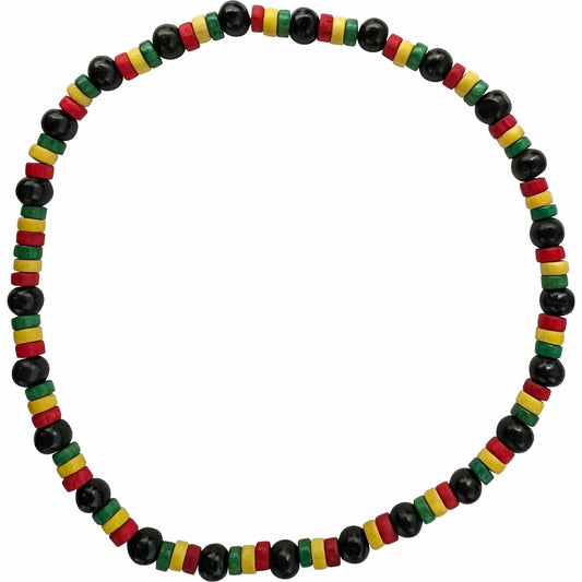 Rasta Wood Bead Necklace Chain Mens Womens Ladies Girls Boys Handmade Jewellery