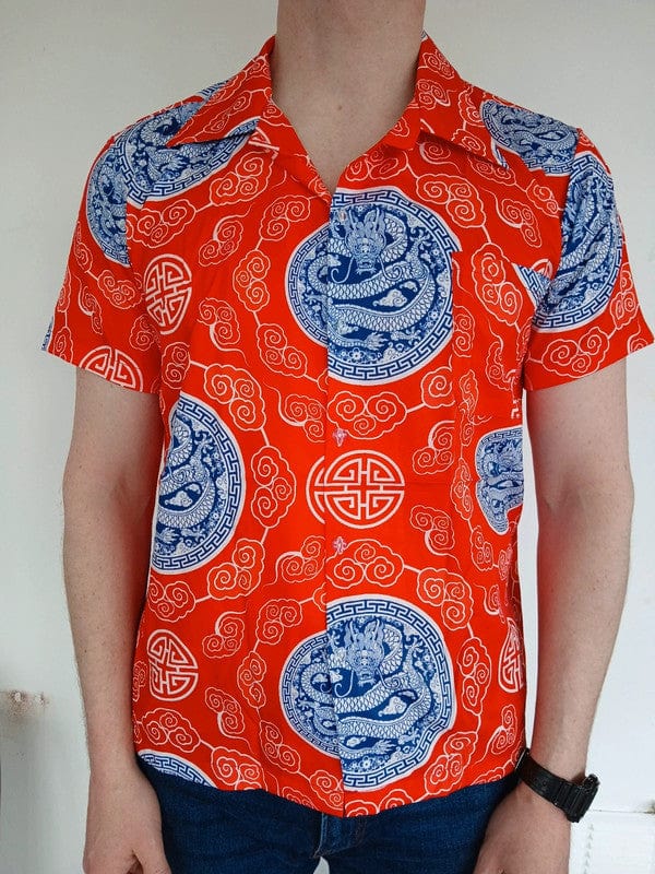 Red Blue Mens T Shirt Lightweight Short Sleeve Summer Holiday Travel Size Large