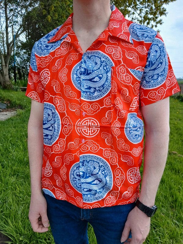 Red Blue Mens T Shirt Lightweight Short Sleeve Summer Holiday Travel Size Large