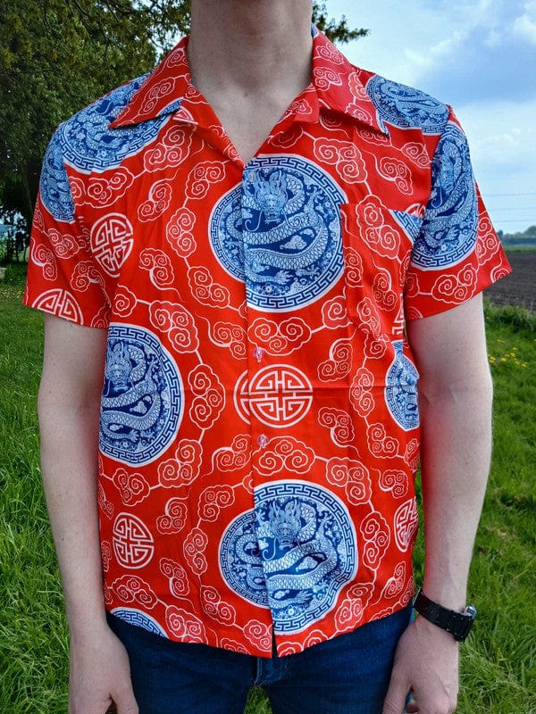 Red Blue Mens T Shirt Lightweight Short Sleeve Summer Holiday Travel Size Large