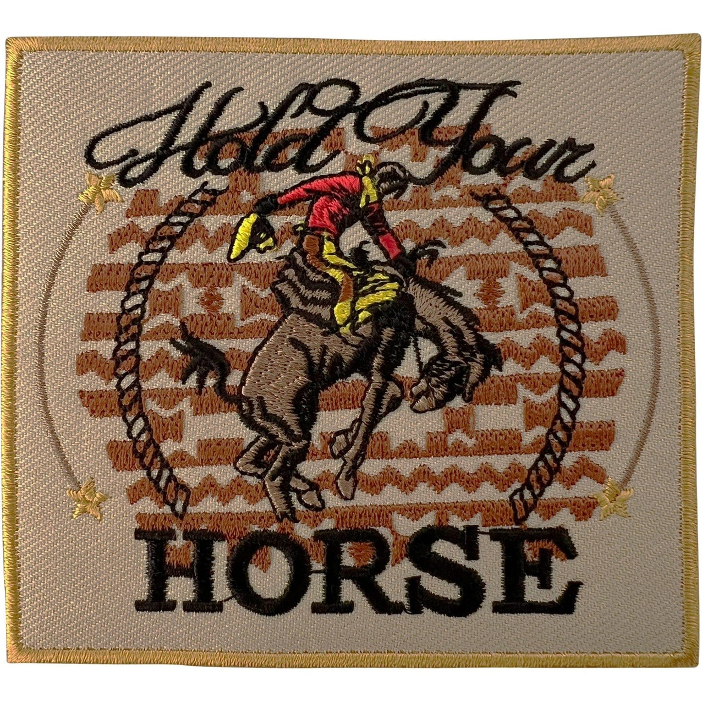 Rodeo Cowboy Patch Iron Sew On Clothes Horse Riding Equestrian Embroidered Badge