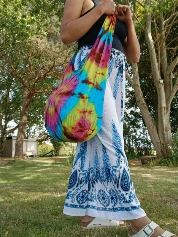 Rainbow Tie Dye Bag Shoulder Messenger Cross Body Travel Beach Holiday Handbag