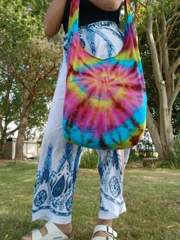 Rainbow Tie Dye Bag Shoulder Messenger Cross Body Travel Beach Holiday Handbag