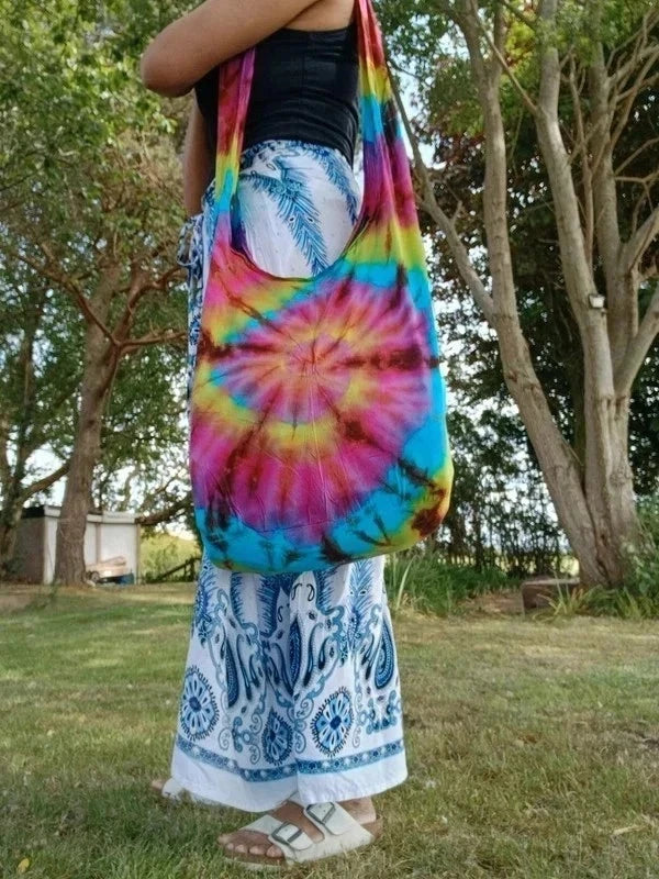 Rainbow Tie Dye Bag Shoulder Messenger Cross Body Travel Beach Holiday Handbag