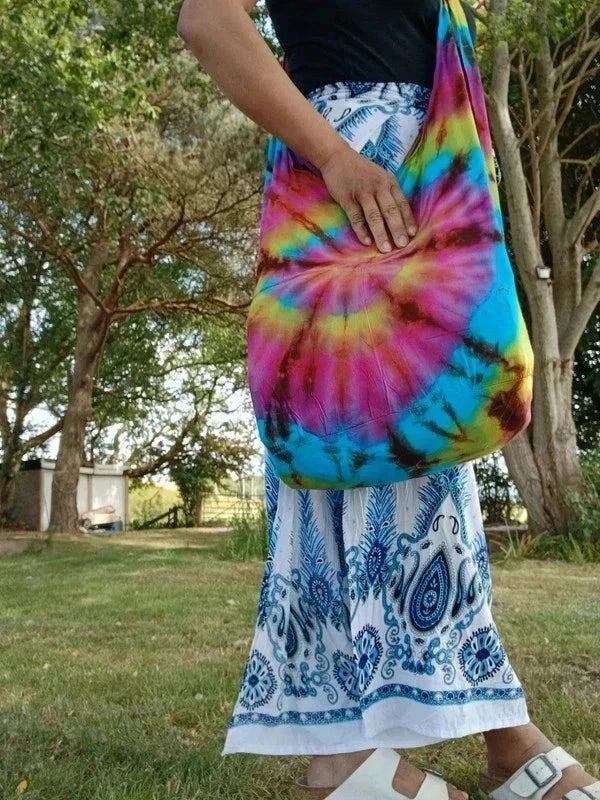 Rainbow Tie Dye Bag Shoulder Messenger Cross Body Travel Beach Holiday Handbag