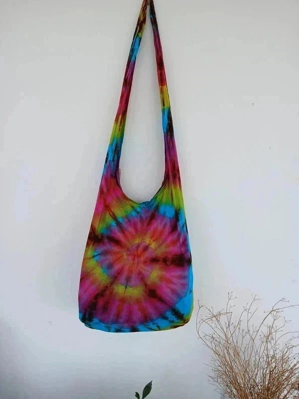 Rainbow Tie Dye Bag Shoulder Messenger Cross Body Travel Beach Holiday Handbag