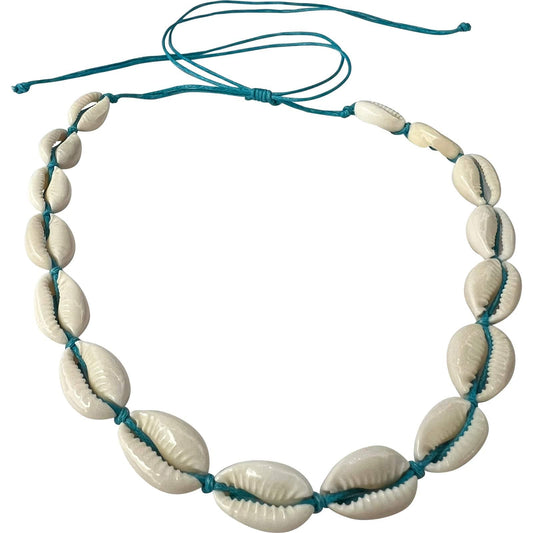 Sea Shell Necklace Choker Turquoise Cord Chain Womens Mens Girls Boys Jewellery
