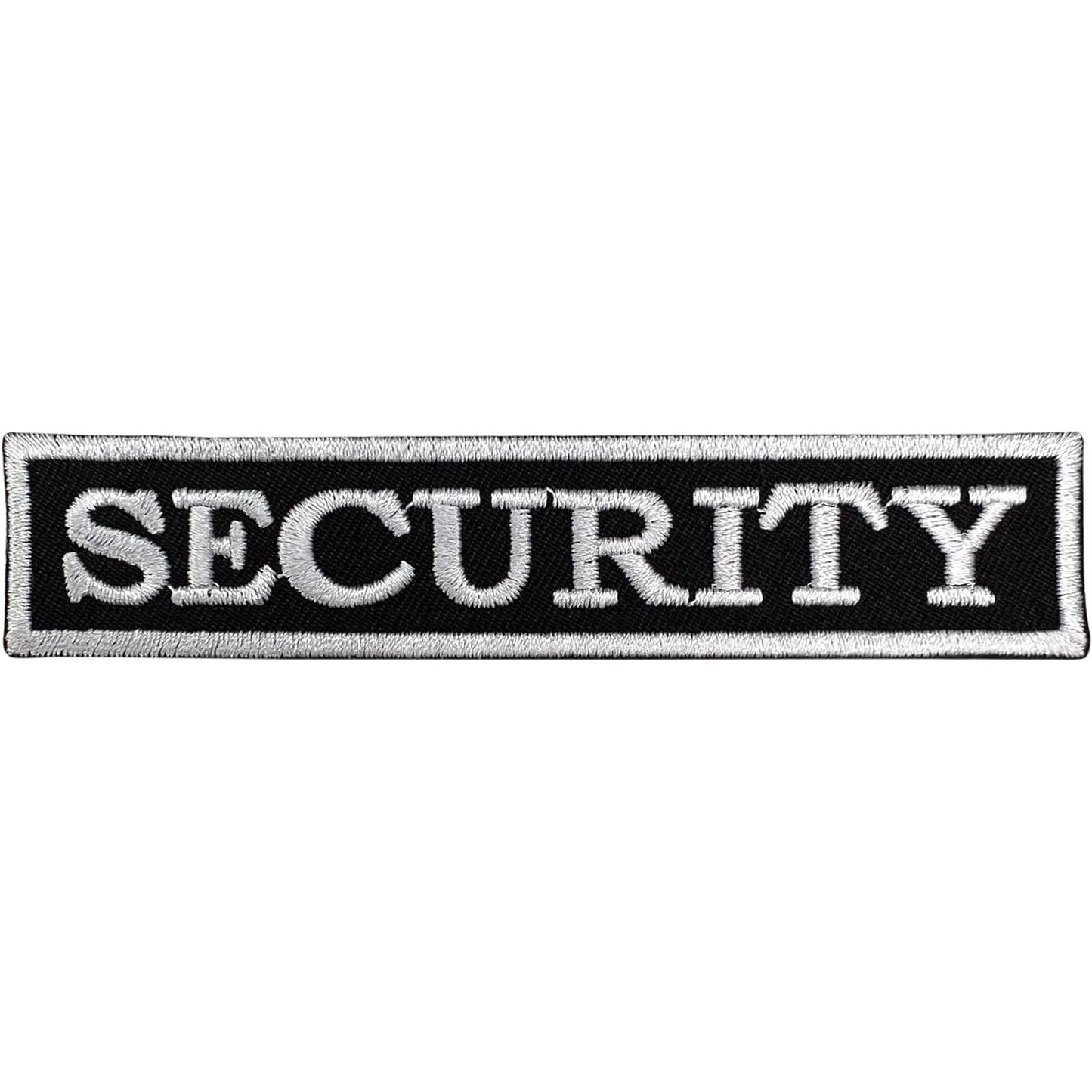 Security Iron Sew On Patch T Shirt Safety Vest Jacket Bag Black Embroidery Badge