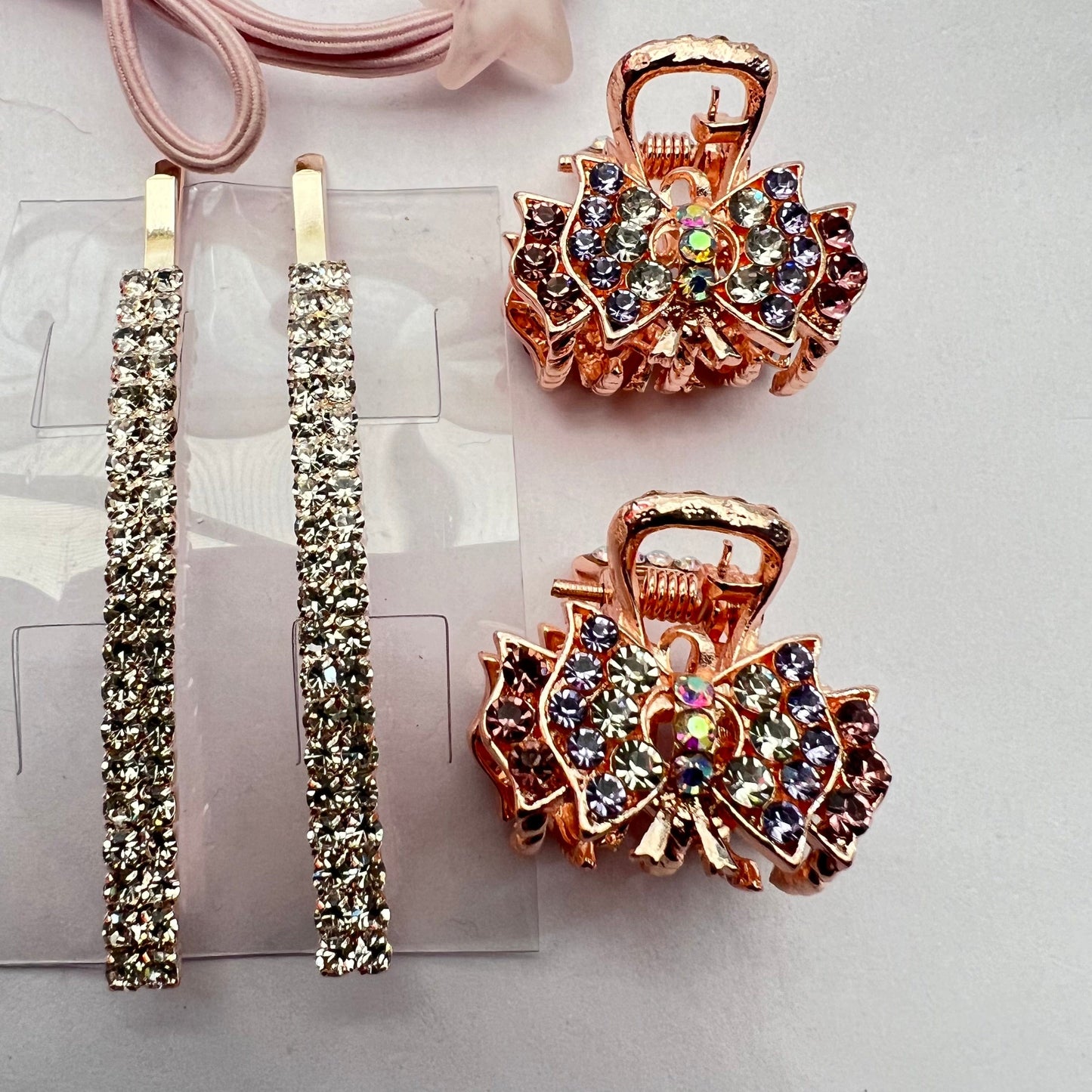 Set of Hair Accessories Hairbands Small Crystals Hair Claw Hair Clip