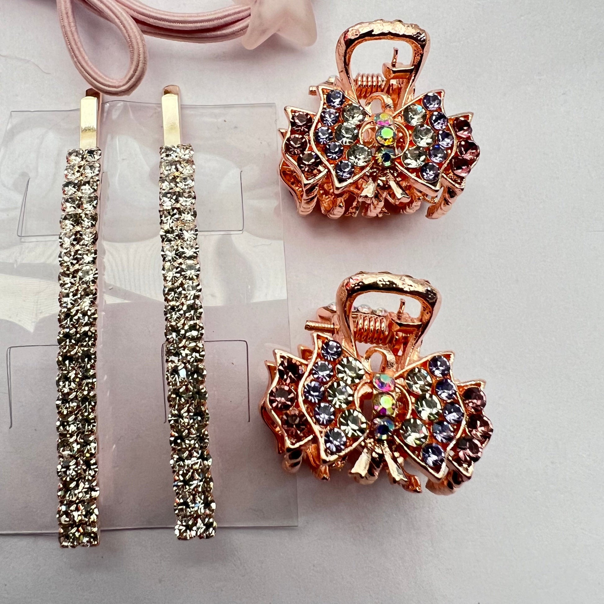 Set of Hair Accessories Hairbands Small Crystals Hair Claw Hair Clip