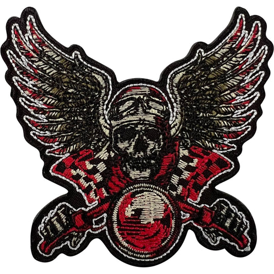 Skeleton Biker Patch Iron Sew On Clothing Denim Jeans Jacket Embroidered Badge