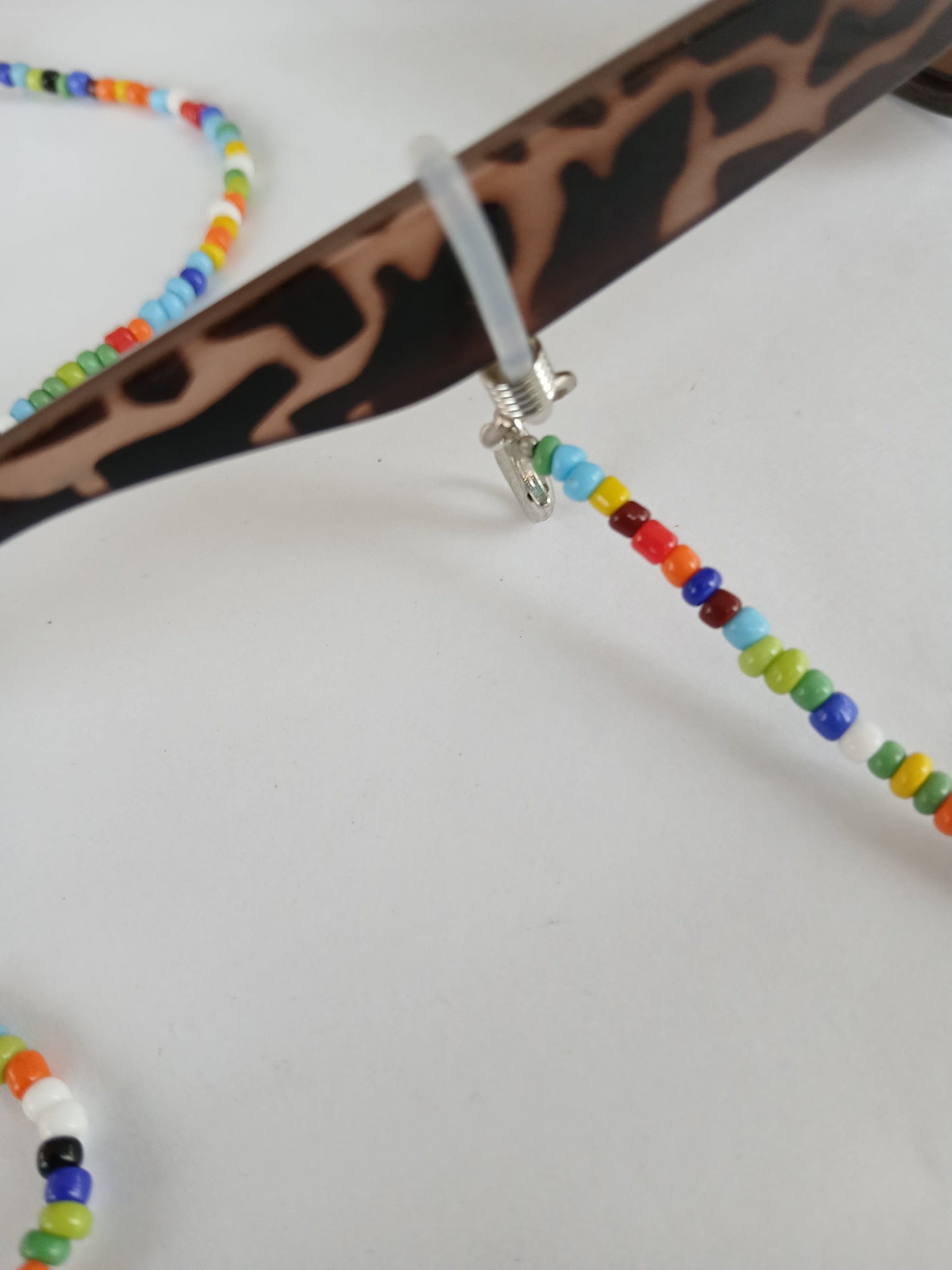 Sunglasses colourful bright beads chain glasses strap and accessories