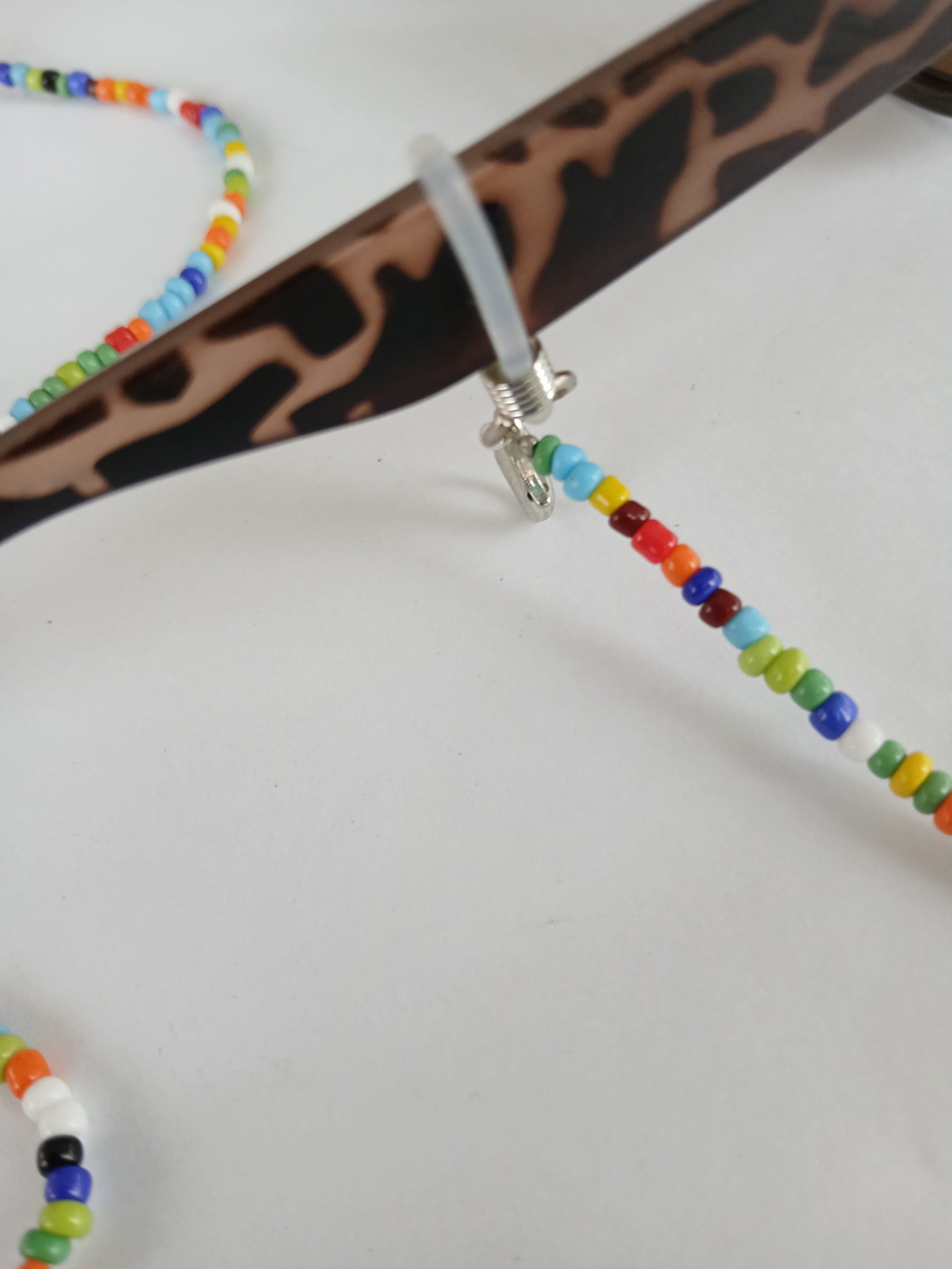 Sunglasses colourful bright beads chain glasses strap and accessories