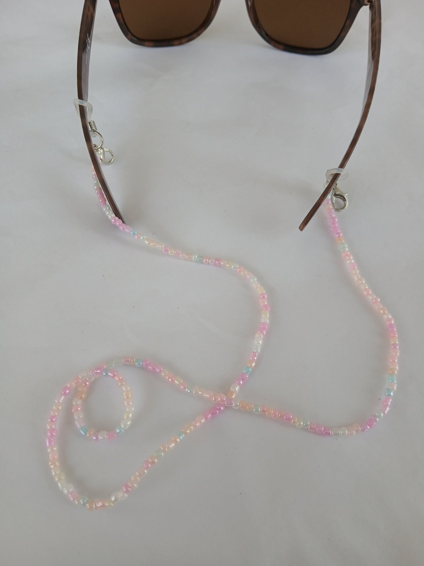 Sunglasses strap Pastel colour beads glasses chain accessories