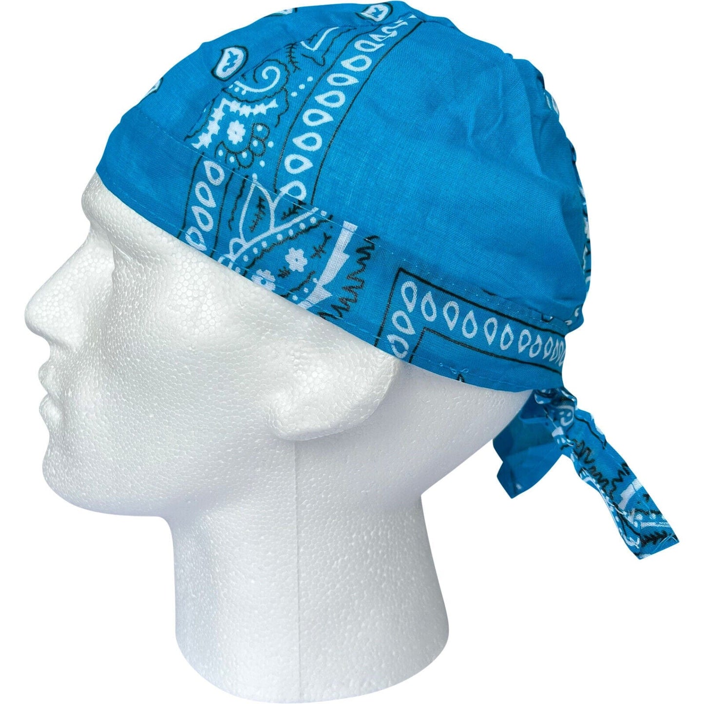 Turquoise Blue Bandana Zandana Hairband Headband Headscarf Durag Scarf Hat Cap