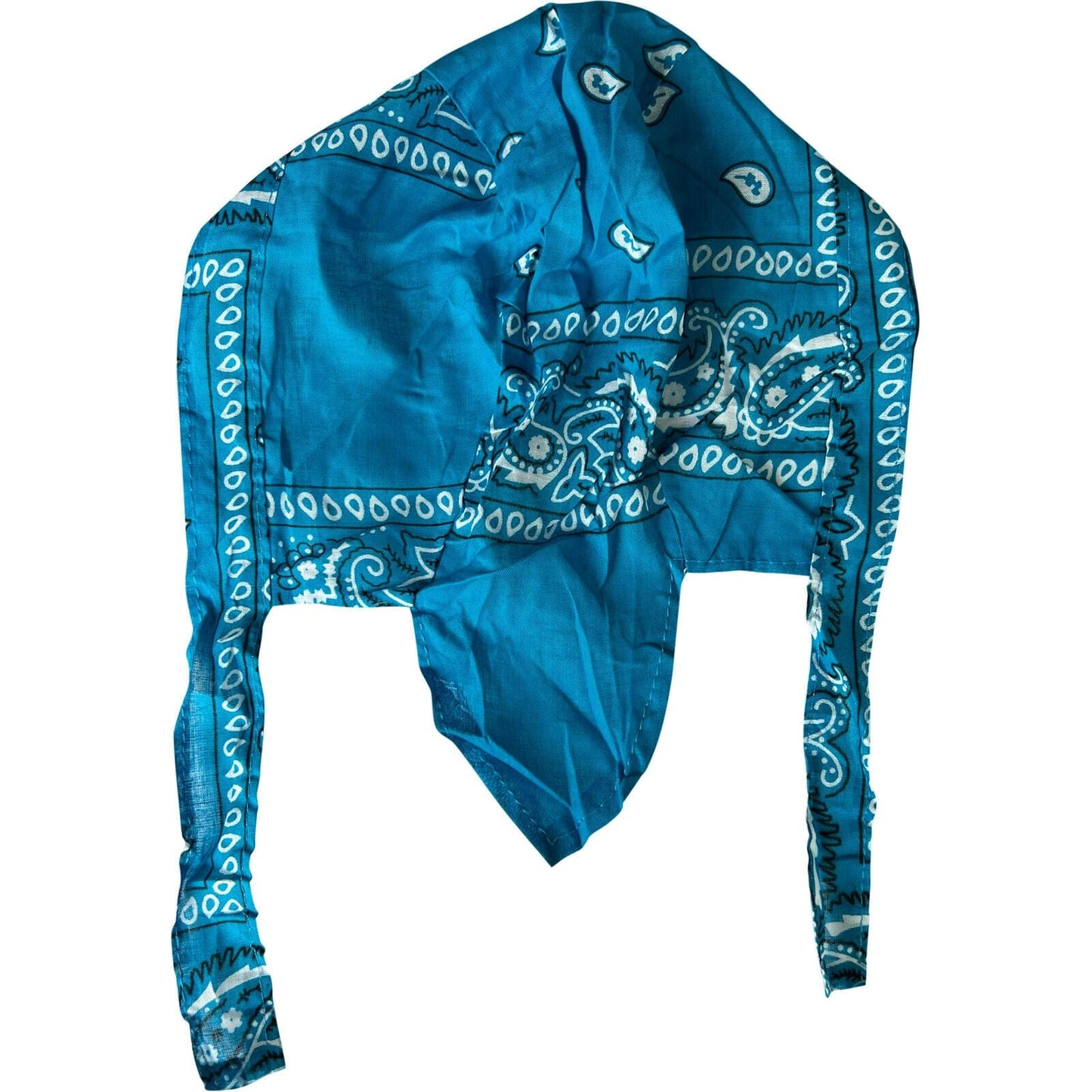 Turquoise Blue Bandana Zandana Hairband Headband Headscarf Durag Scarf Hat Cap
