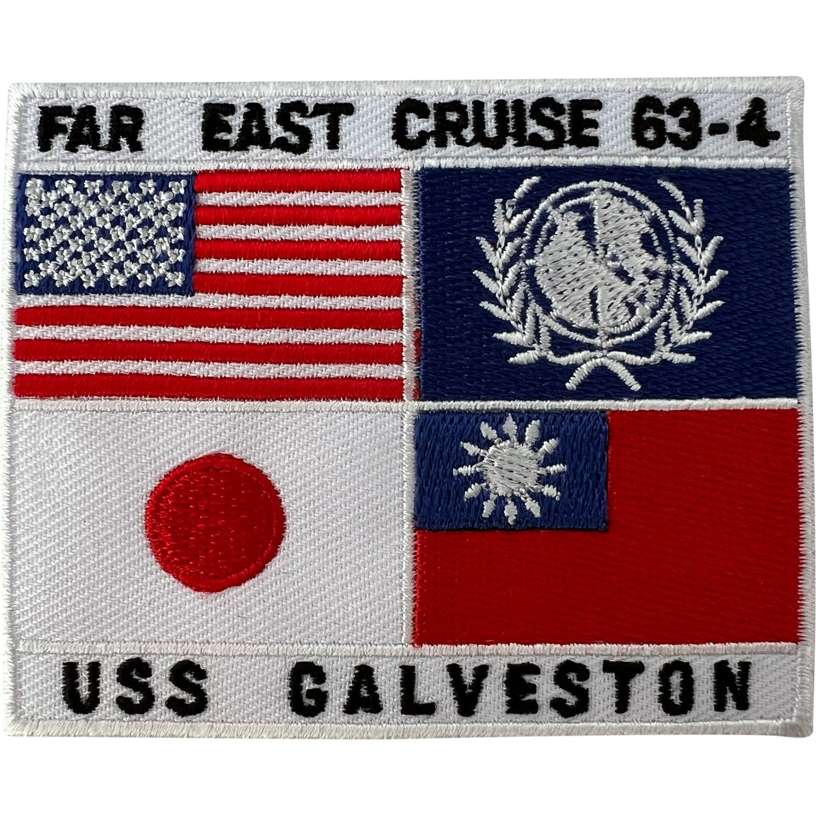 United States Navy Patch Iron Sew On USA Japan Taiwan Republic China Flag Badge
