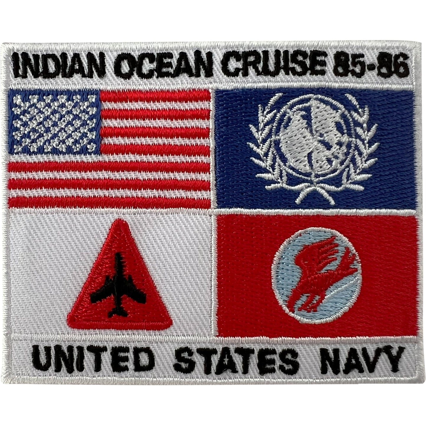 United States Navy Patch Iron Sew On USA United Nations Flag Embroidered Badge