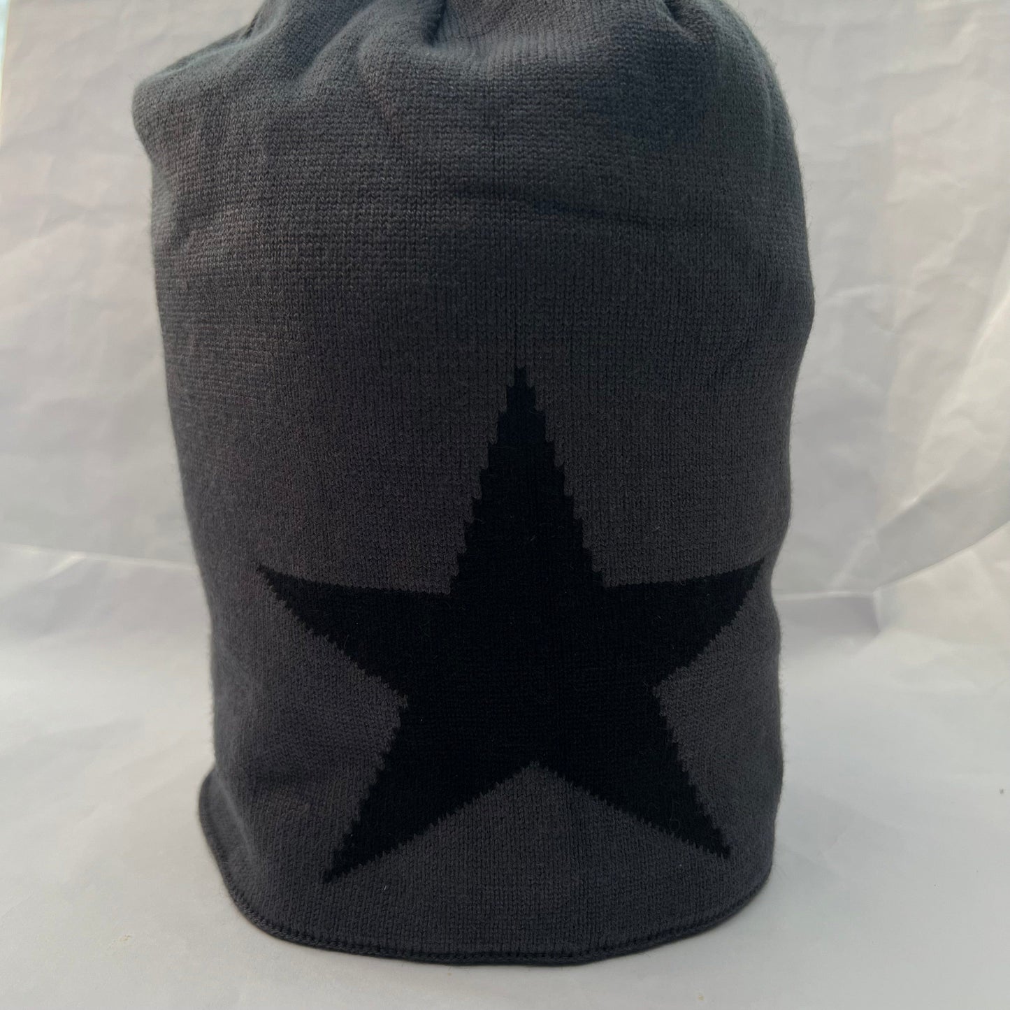Warm Winter Beanie hat Insulated Thermal lined Comfort hat Star Grey Hat
