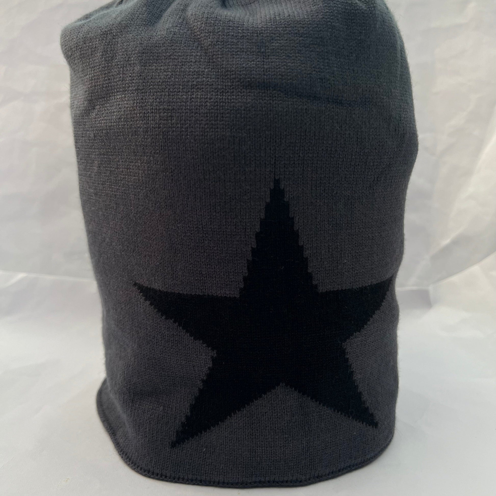 Warm Winter Beanie hat Insulated Thermal lined Comfort hat Star Grey Hat