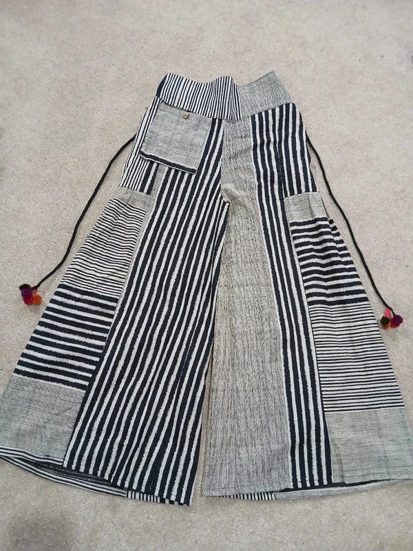 White Black Baggy Wide Leg Harem Genie Pants Hippie Trousers High Rise Pants