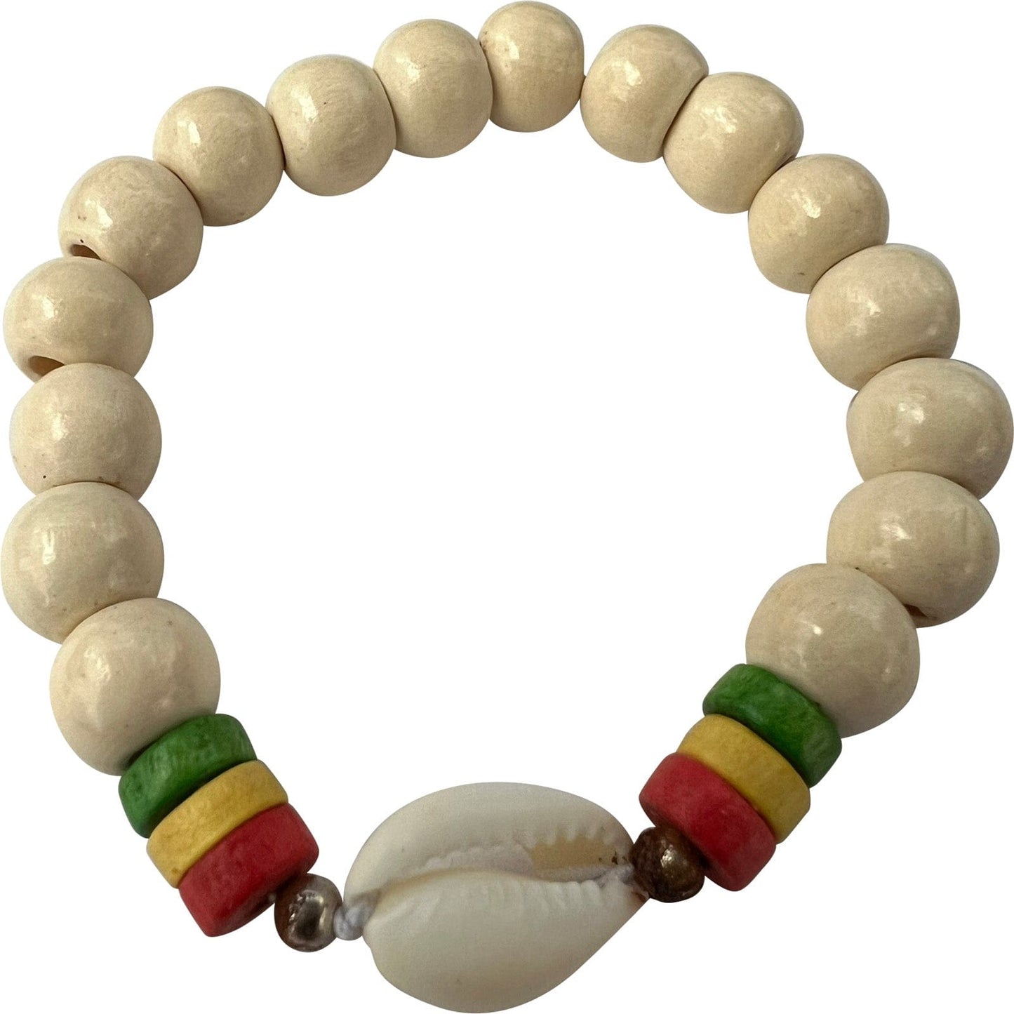 Wood Beads Shell Bracelet Wristband Bangle Surfer Beach Ocean Handmade Jewellery