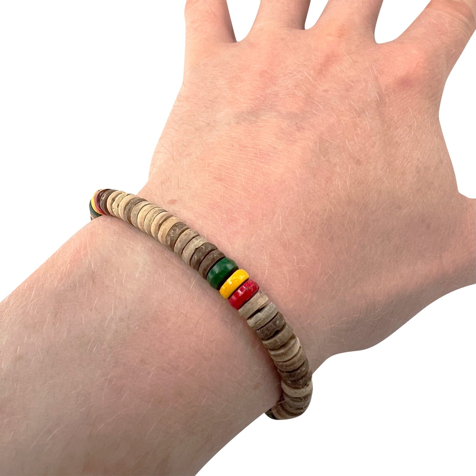 Wooden Bead Bracelet Wristband Bangle Mens Womens Handmade Wood Rasta Jewellery