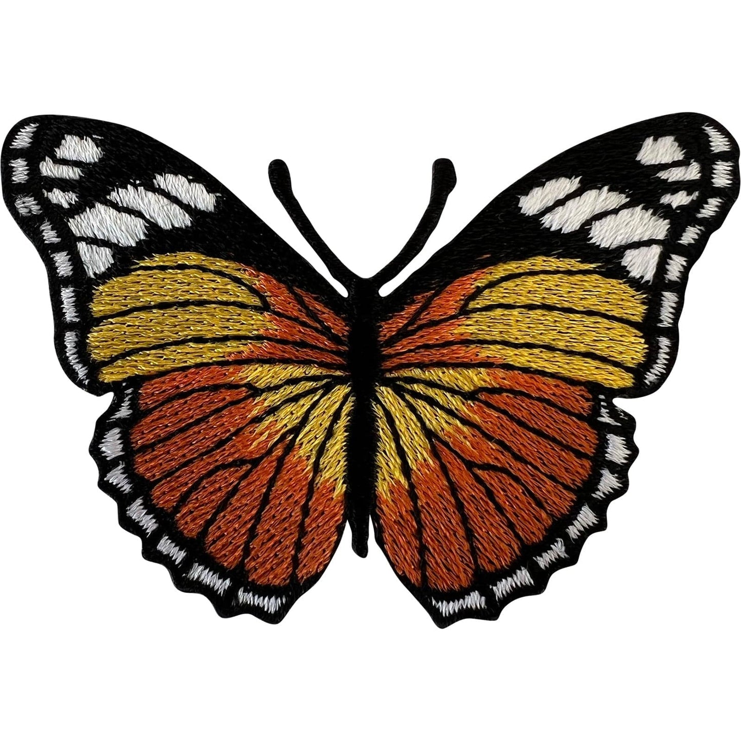 Yellow Orange Butterfly Patch Iron Sew On Jeans Dress T Shirt Embroidered Badge