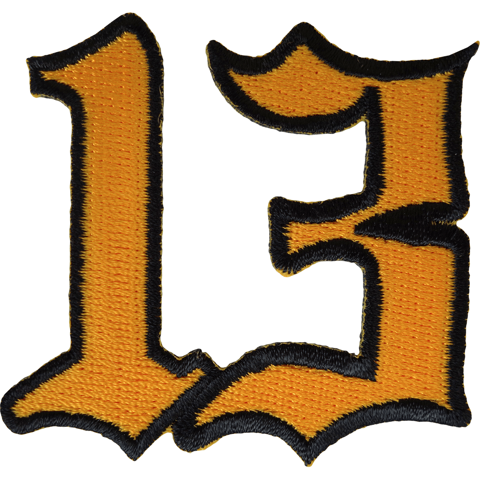 13 Iron On Patch Sew On Number Thirteen Embroidery Birthday Embroidere