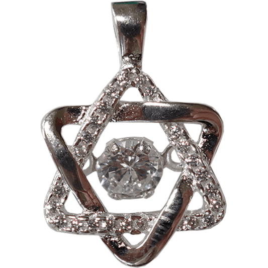 925 Sterling Silver 6 Point Star of David Pendant Womens Ladies Girls Jewellery