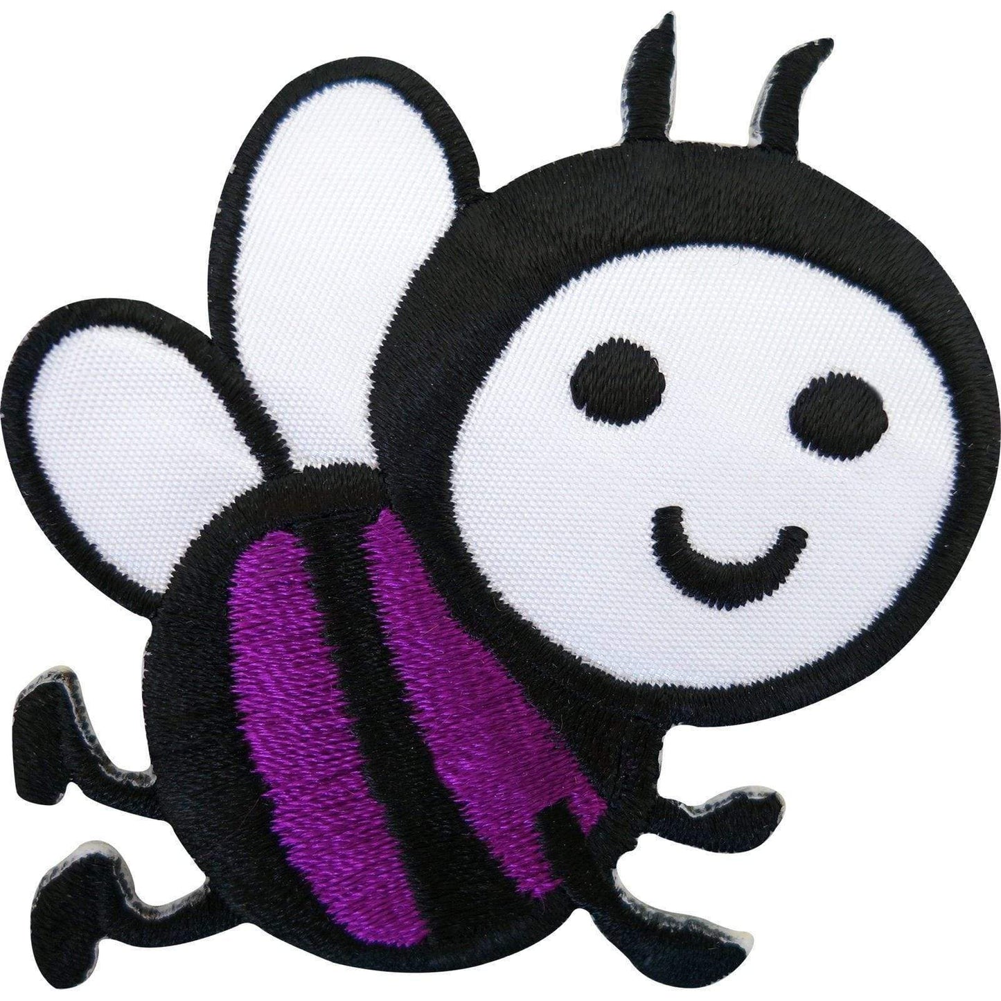 Bee Patch Iron On Bumblebee Badge / Sew On T Shirt Embroidered Insect Applique