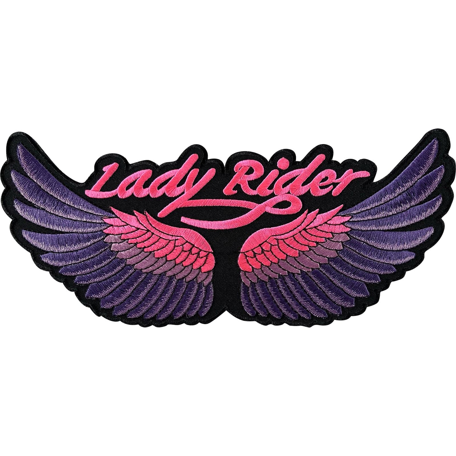 Big Large Lady Rider Iron Sew On Patch Motorbike Motorcycle Jacket Clo