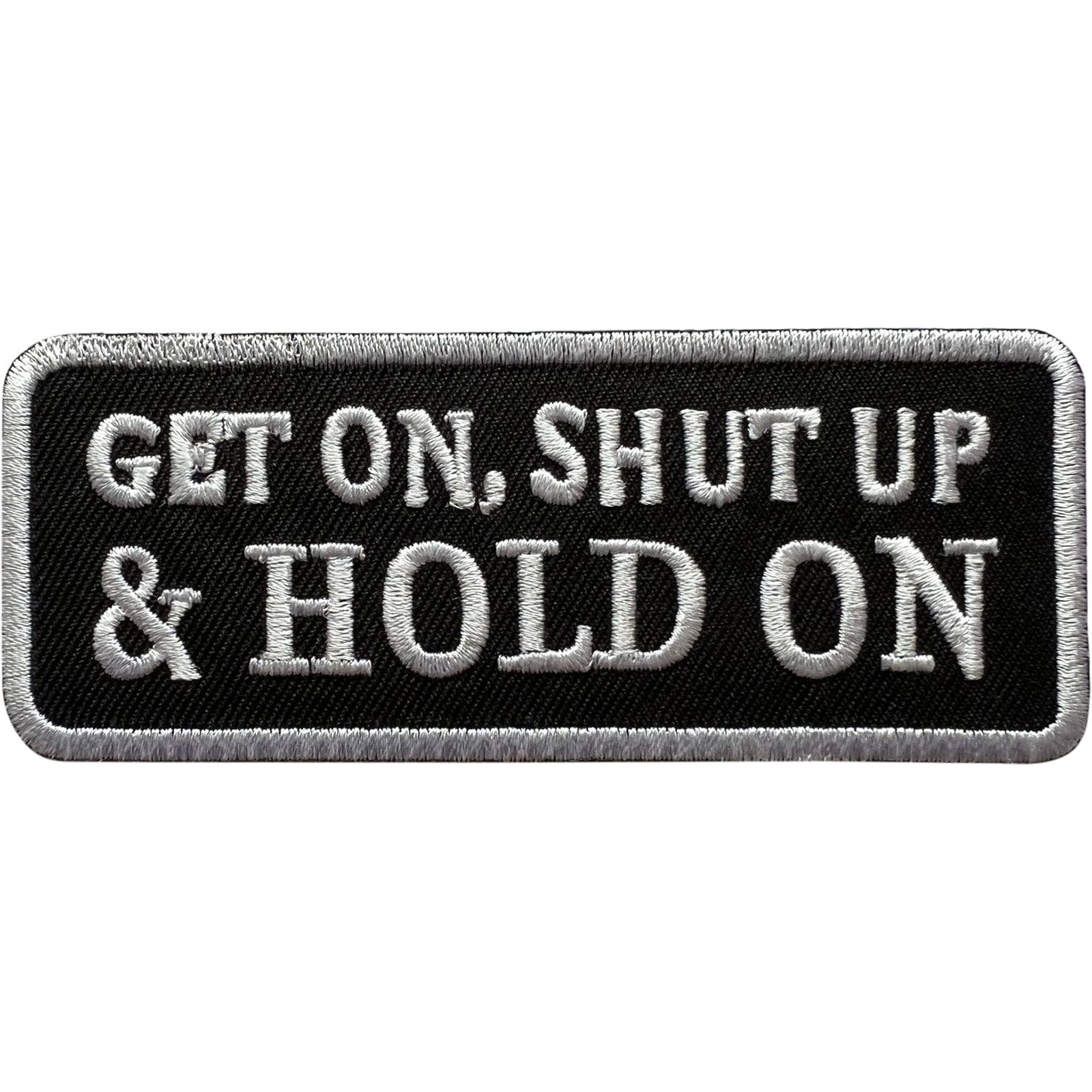 Biker Patch Iron Sew On Jacket Bag Motorcycle Motorbike Black Embroidered Badge