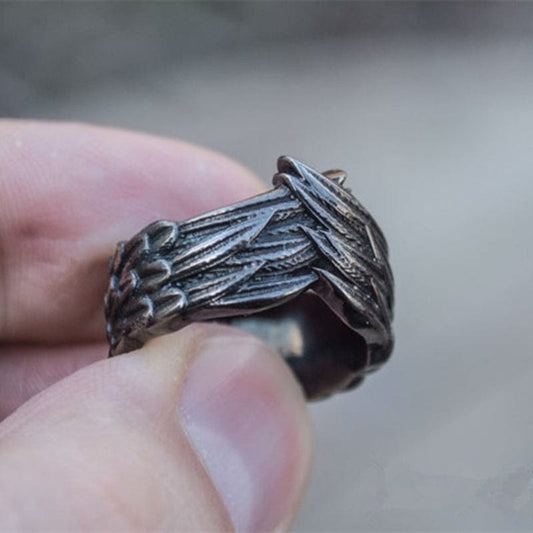 Bird Feathers Ring Made From Stainless Steel