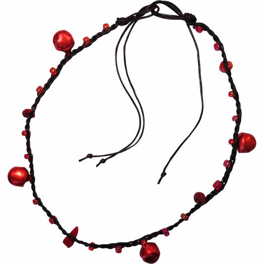Black Anklet Red Bells Ankle Bracelet Foot Chain Womens Girls Ladies Jewellery