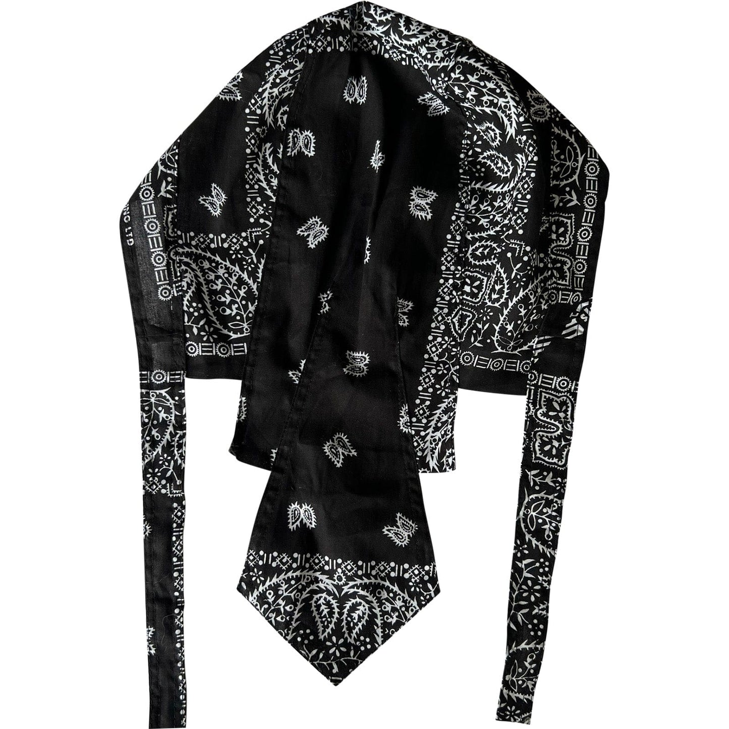 Black Bandana Zandana Hairband Headband Hair Head Band Scarf Durag Sun Hat Cap