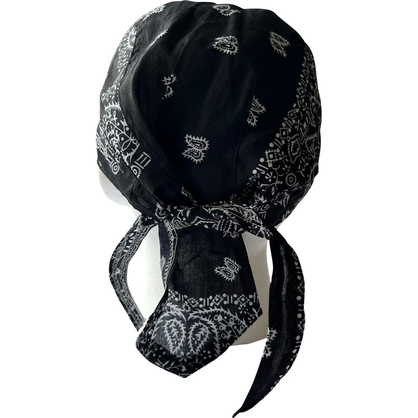 Black Bandana Zandana Hairband Headband Hair Head Band Scarf Durag Sun Hat Cap