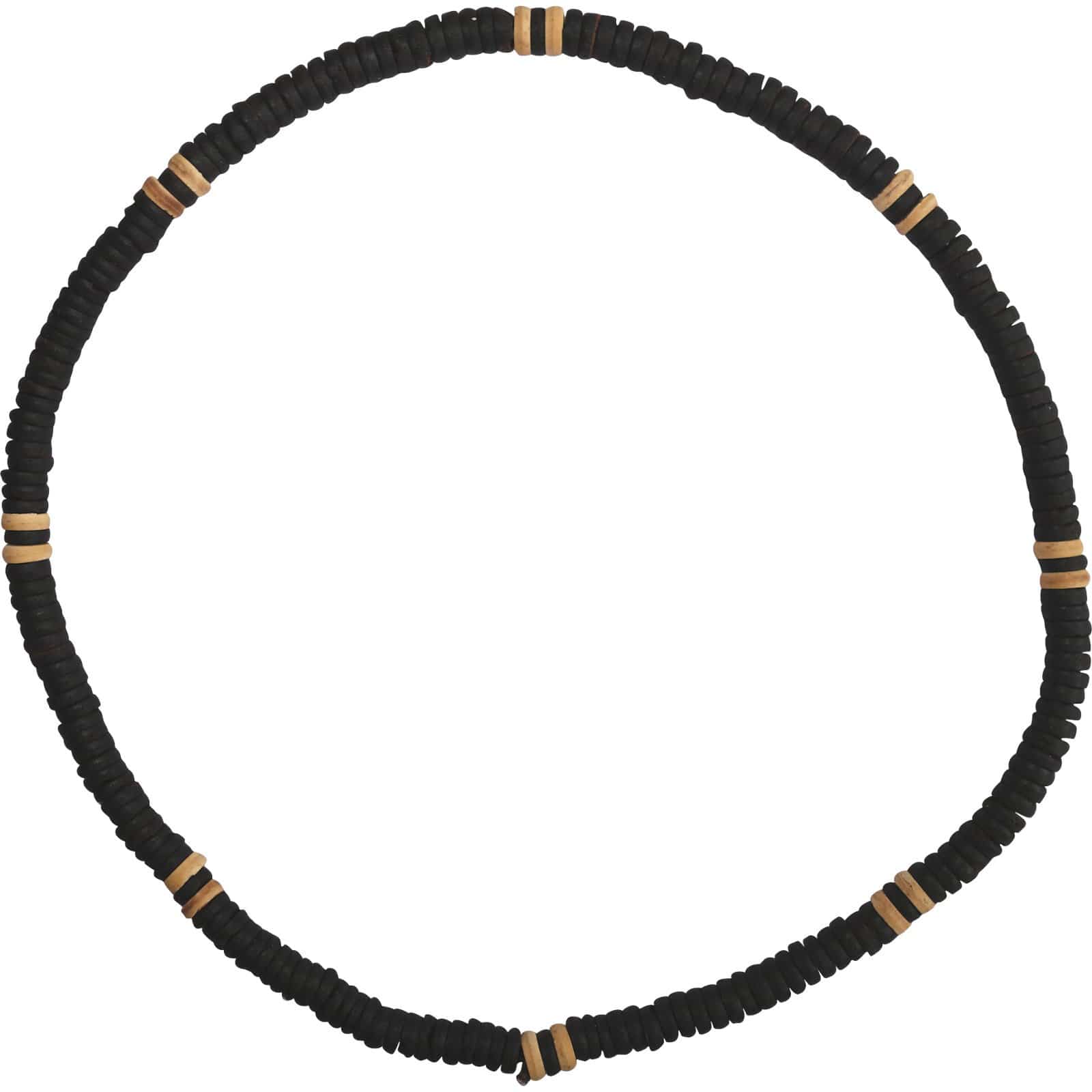 Black Brown Wood Beaded Necklace Chain Mens Womens Ladies Girls Boys Jewellery